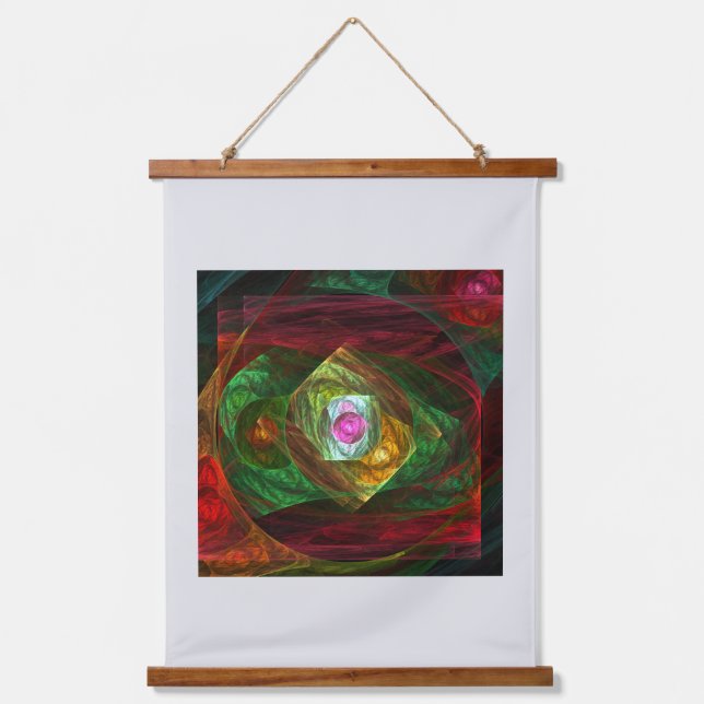 Dynamic Connections Abstract Art Hanging Tapestry (Front)