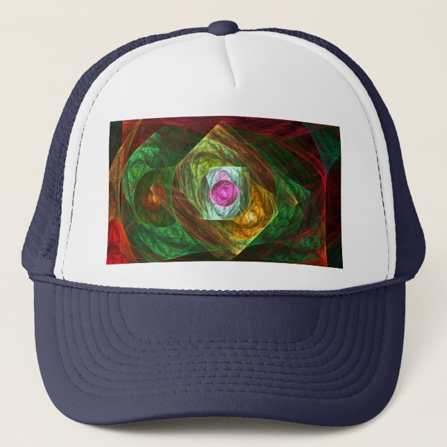 Dynamic Connections Abstract Art Hat (Front)