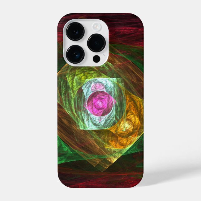 Dynamic Connections Abstract Art iPhone Case (Back)