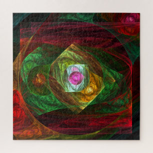 Dynamic Connections Abstract Art Jigsaw Puzzle