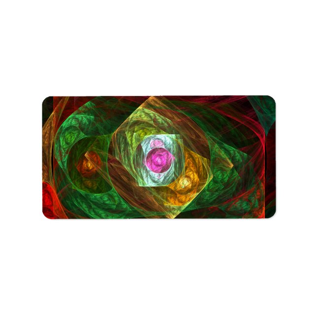 Dynamic Connections Abstract Art Label (Front)