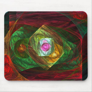 Dynamic Connections Abstract Art Mousepad