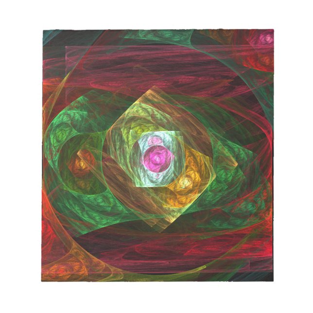 Dynamic Connections Abstract Art Notepad (Front)