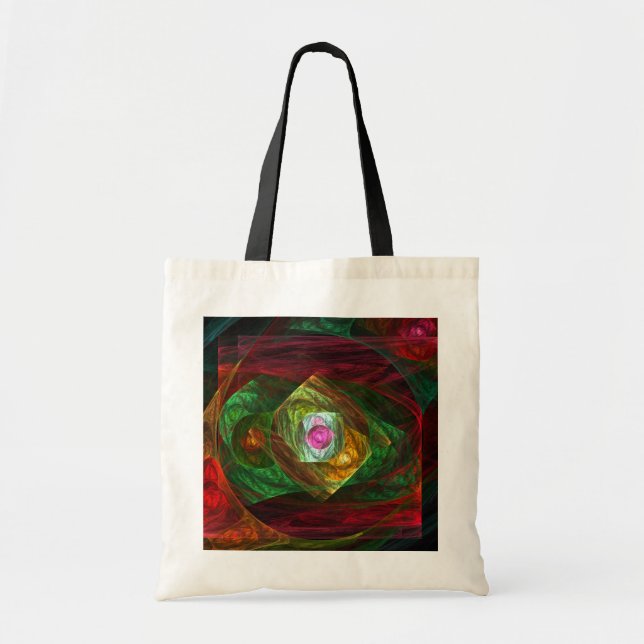 Dynamic Connections Abstract Art Tote Bag (Front)