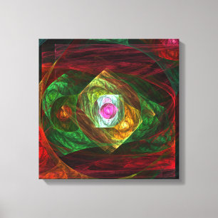 Dynamic Connections Abstract Quad Canvas Print