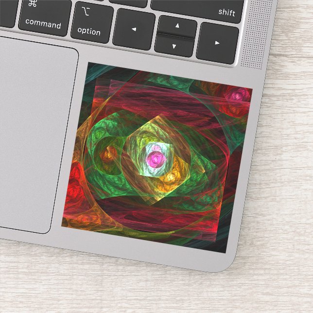 Dynamic Connections Luminous Abstract Fractal Art (Detail)