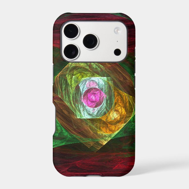 Dynamic Connections Luminous Abstract Fractal Art (Back)