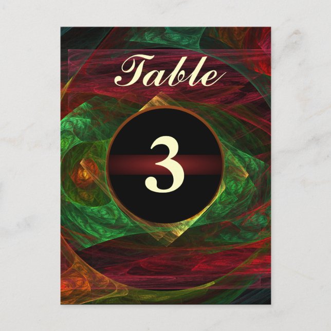 Dynamic Connections Table Number Postcard (Front)