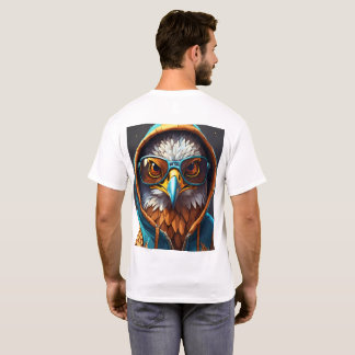 dynamic crystal eagle emblem on a t-shirt. T-Shirt