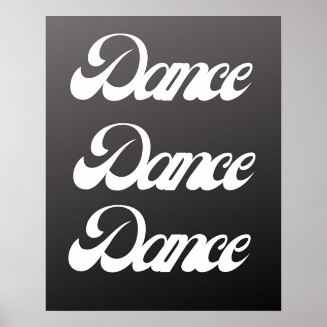 Dynamic Dance Typography– Motivational Wall Art (Front)