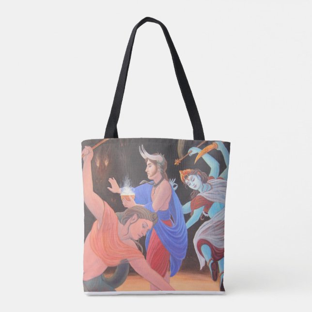 Dynamic Deities Custom All-Over-Print Tote Bag (Back)