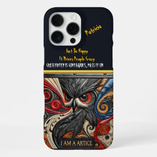 Dynamic Design Featuring Bold Owl Eyes iPhone 16 Pro Max Case