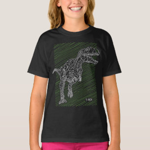 Dynamic Dino: T-Rex Illustration Lines T-Shirt
