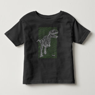 Dynamic Dino: T-Rex Illustration Lines Toddler T-Shirt