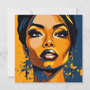 Dynamic Diva: Empowering Women Pop Art Card