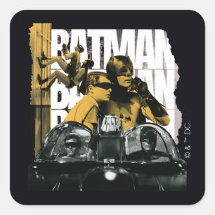 Dynamic Duo Scrapbook Photograph Square Sticker