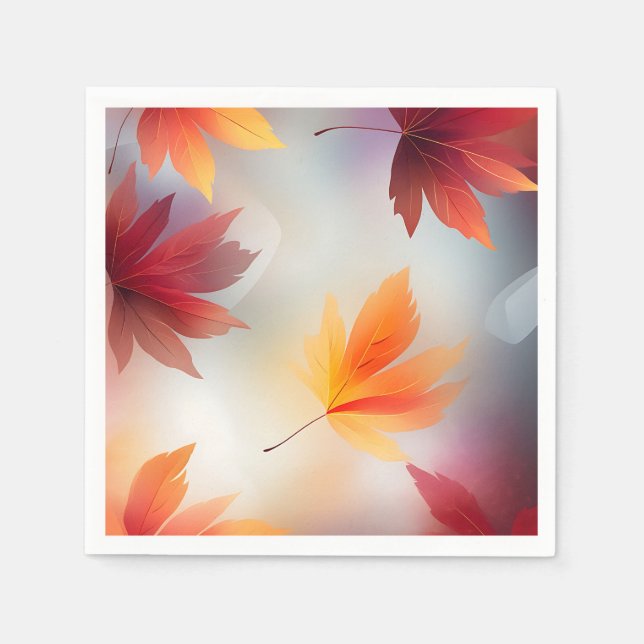Dynamic Fall Leaves Napkin (Front)