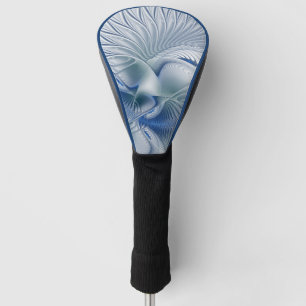 Dynamic Fantasy Abstract Blue Tones Fractal Art Golf Head Cover