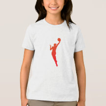 Dynamic Female Basketball Silhouette Design"