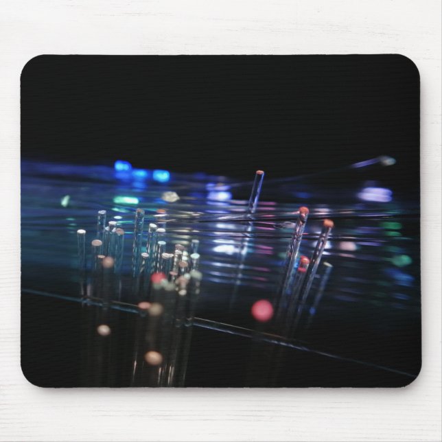 Dynamic fiber optic cables bottle lights mouse mat (Front)