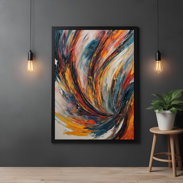 Dynamic Flame Abstract Expressionism Art Poster (Creator Uploaded)