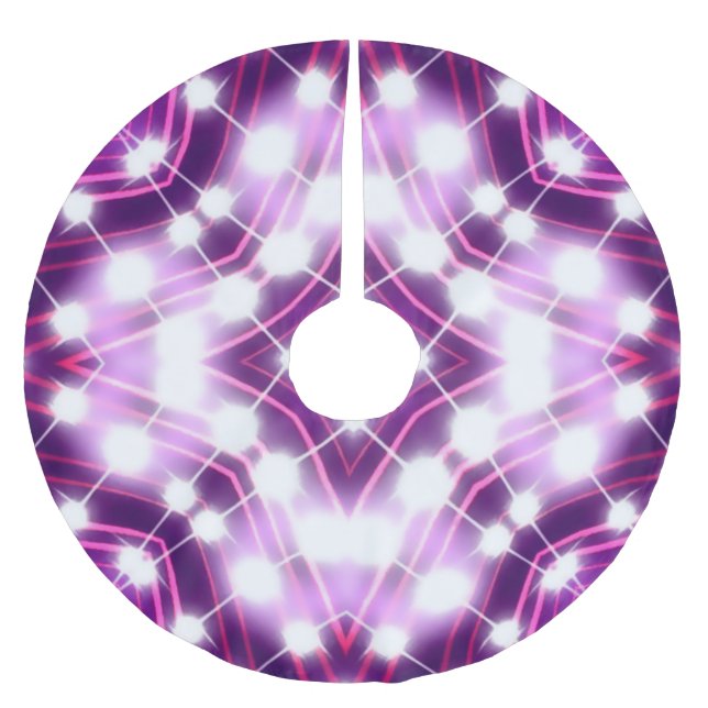 Dynamic Floodlights Background Texture Brushed Polyester Tree Skirt (Front)