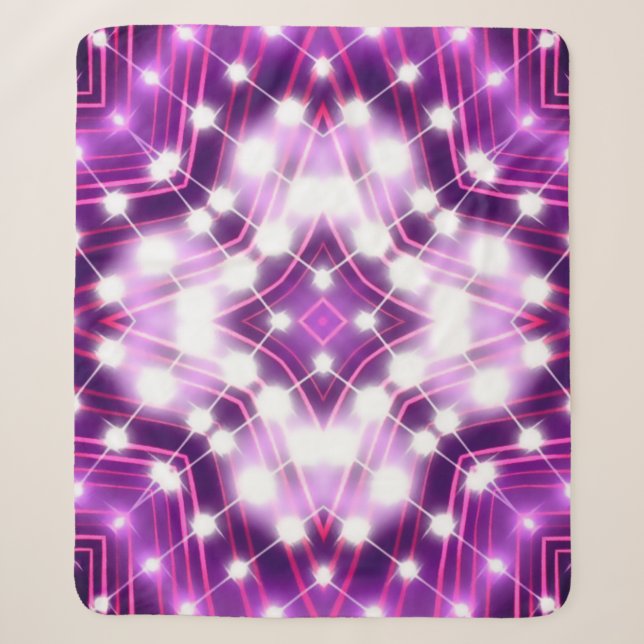 Dynamic Floodlights Background Texture Sherpa Blanket (Front)