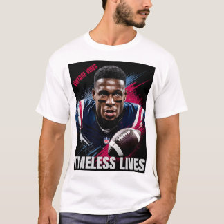  Dynamic Football Player Portrait Timeless Lives t T-Shirt