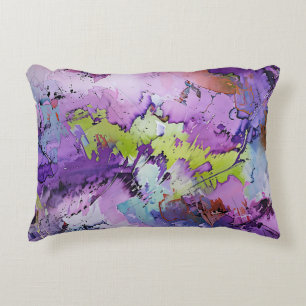 "Dynamic Fragments" Contemporary Abstract Art Decorative Cushion