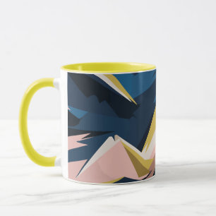Dynamic Geometric Abstract Art Mug