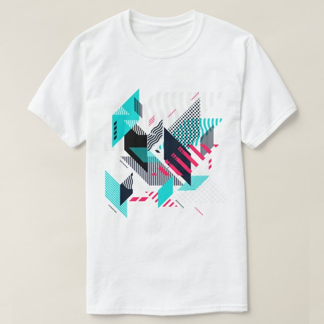 Dynamic Geometric Abstract T-Shirt (Design Front)