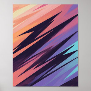  Dynamic Geometric Gradient - Modern Abstract Art Poster