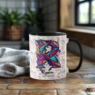 Dynamic Geometric Monogram Mug - R for Ryan