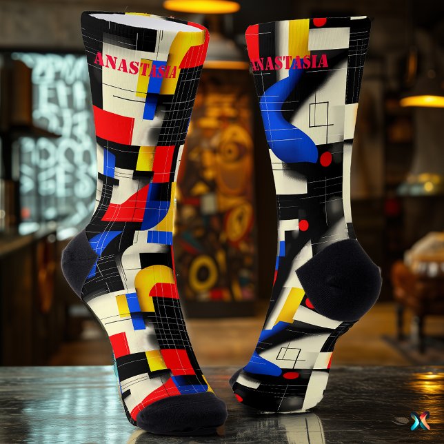 Dynamic Geometric Socks with Bold Colour Accents (Creator Uploaded)