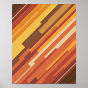 Dynamic Geometric Stripes Poster