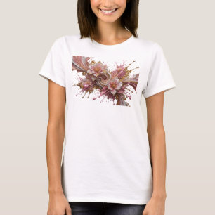 Dynamic Gold ABSTRACT ART Design T-Shirt