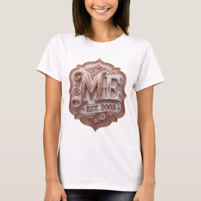 Dynamic Gold ABSTRACT ART Modern Design T-Shirt (Front)
