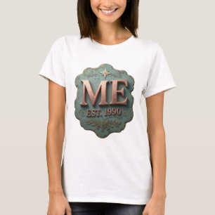 Dynamic Gold ME EST 1990 Graphic Design T-Shirt