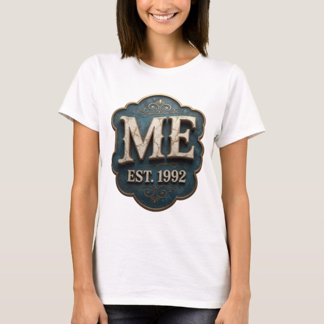 Dynamic Gold ME ESTABLISHED 1992 Modern Design T-Shirt (Front)