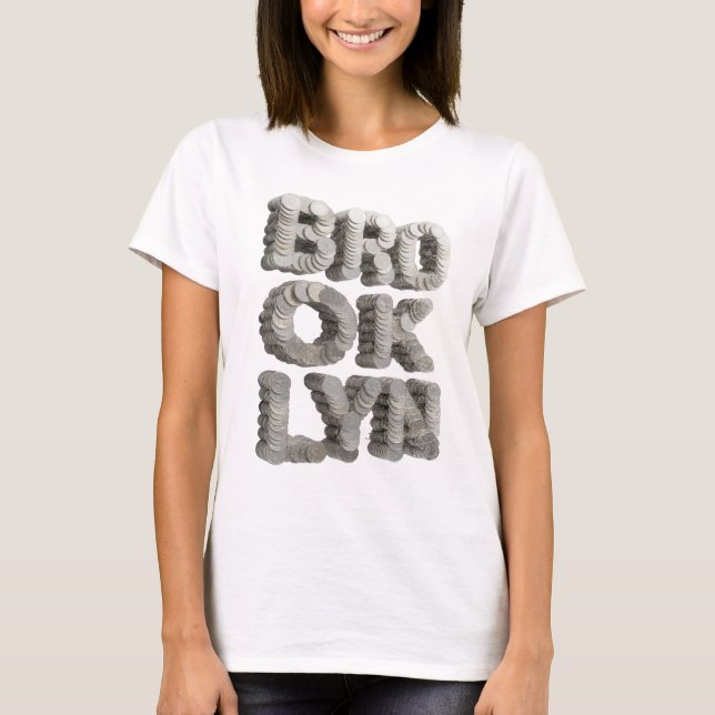 Dynamic Grey BROOKLYN Custom Design T-Shirt (Front)