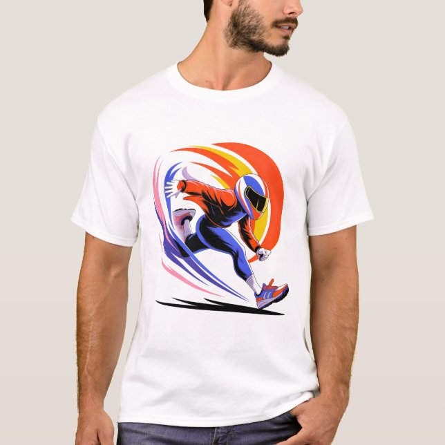 Dynamic Helmet Runner Sprinting Vortex T-Shirt (Front)