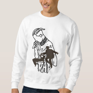 Dynamic hip-hop performer sweatshirt