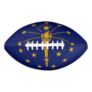 Dynamic Indiana State Flag Graphic on a American Football