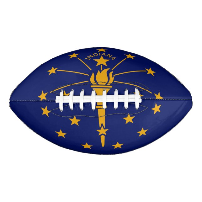 Dynamic Indiana State Flag Graphic on a American Football (Front)