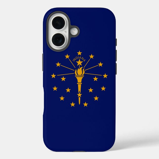 Dynamic Indiana State Flag Graphic on a Case-Mate iPhone Case (Back)
