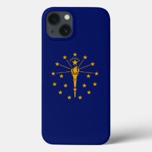Dynamic Indiana State Flag Graphic on a iPhone 13 Case