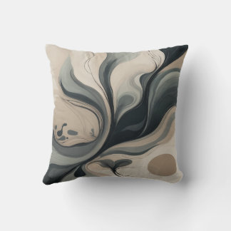 Dynamic ink blot patterns cushion