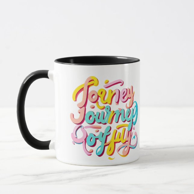 "Dynamic Joyful Graphic" Mug (Left)