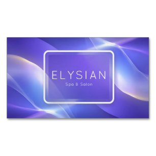 Dynamic Lavender Flowing Ribbon Cosmic Modern Magnetic Business Card