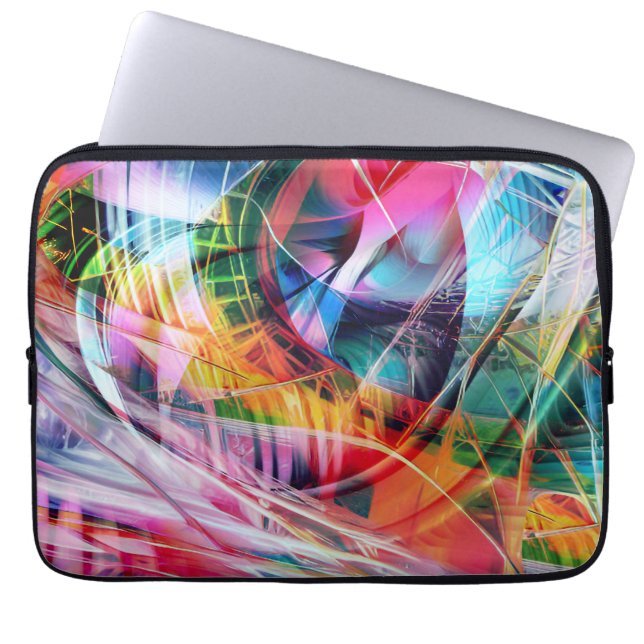 Dynamic Lines Abstraction Laptop Sleeve (Front)